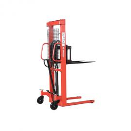 Manual hydraulic 1000kg pallet stacker for workshop