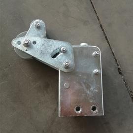 Electric temporary suspended platform safety locks
