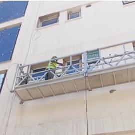 Galvanized steel suspended cradle platform for window cleaning 